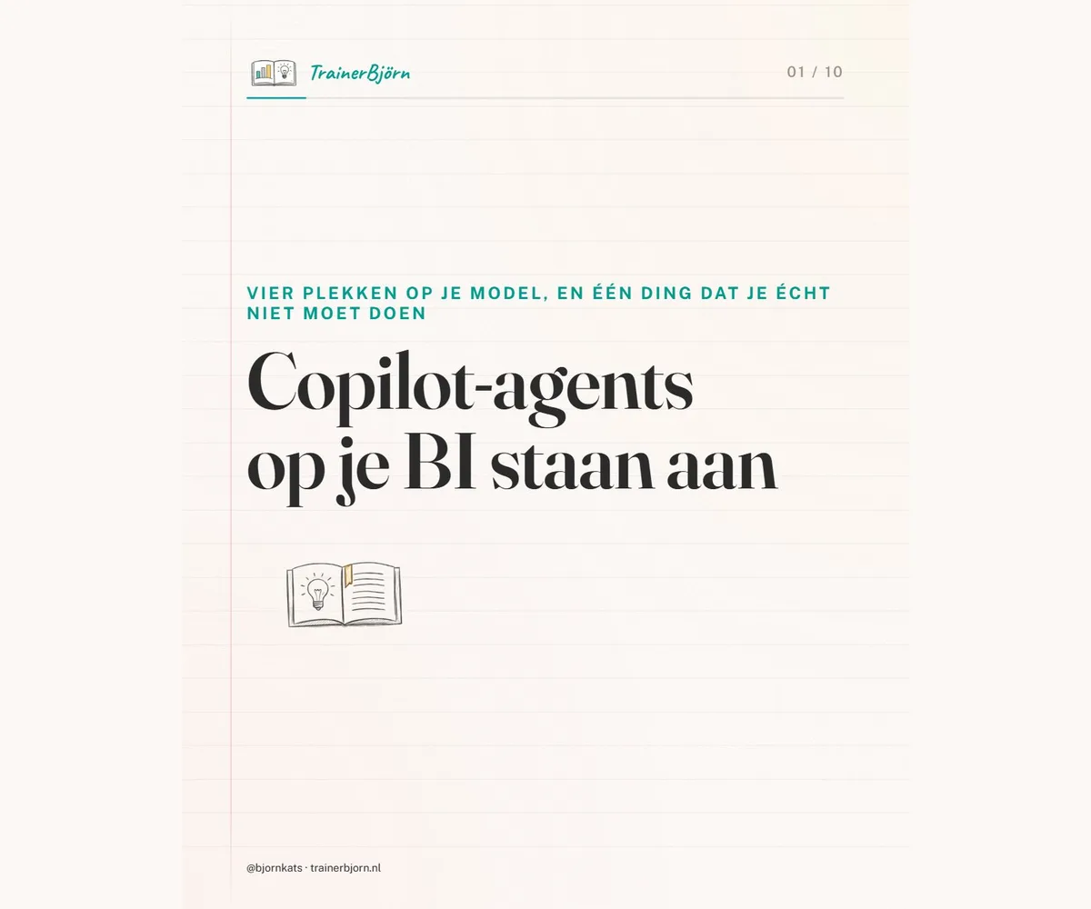 Kaart bij de notitie: Copilot-agents op je BI: vier plekken in je model en de RLS-check voor je start